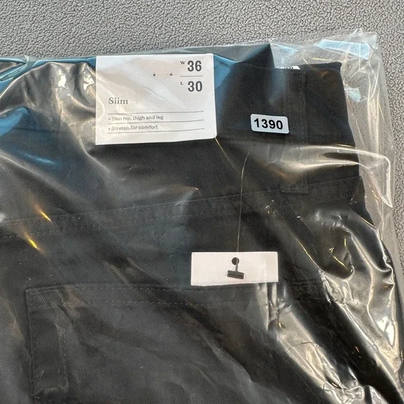 Goodfellow & Co Mens Jeans 36x30 Black Slim Straight Mid Rise Stretch Denim NWT - Picture 9 of 10